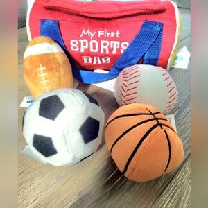 Baby Gund 'First sports bag' with soft baby-sized stuffed balls toy